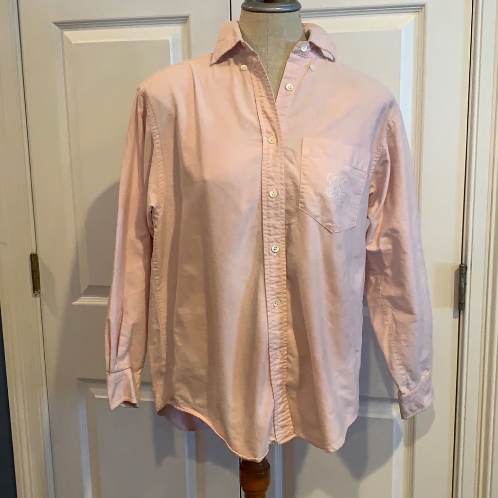Calvin Klein Sport Button Down Pink Shirt Womens M